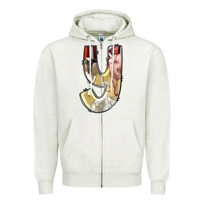 Farm Life Alphabet Lowercase Letters Y Zipper Hoodie by BundleAndBundleShop | Teevron