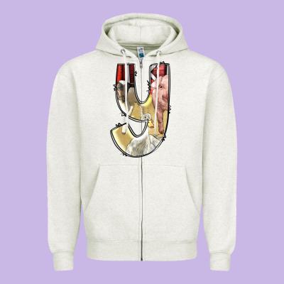 Farm Life Alphabet Lowercase Letters Y Zipper Hoodie Designed By Bundleandbundleshop