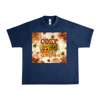 Navy Fall Cozy Season Urban Heavy Tee - texasbilliewilder