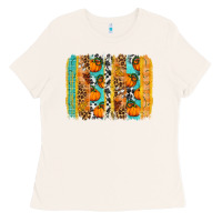 Bone fall pumpkin brushstroke Ladies Tee - BundleAndBundleShop