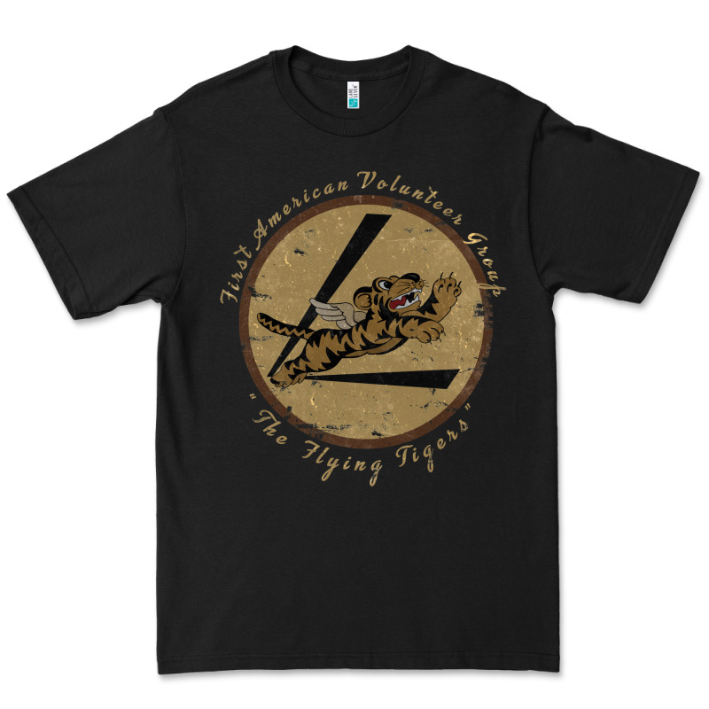 Flying Tigers Squadron Wwii Leather Patch Design Premium Tee by tuanDangUi | Teevron
