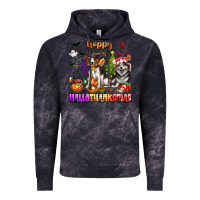 Cloud Black happy hallothanksmas dogs Vintage Hoodie - texasbilliewilder
