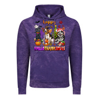 Cloud Purple happy hallothanksmas dogs Vintage Hoodie - texasbilliewilder