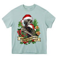 Arona Merry Christmas skeleton with black cat Heavy Core Tee - NancyCooperArtShop