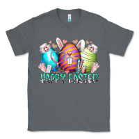 Charcoal Heather happy easter day eggs nurse Classic Tee - RacoonDesign