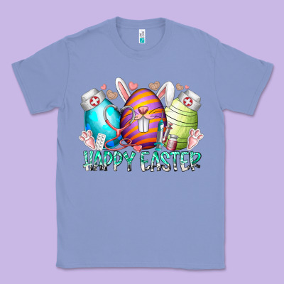 Happy Easter Day Eggs Nurse Classic Tee Designed By Racoondesign