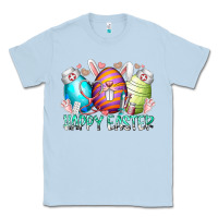 Dusty Blue happy easter day eggs nurse Classic Tee - RacoonDesign
