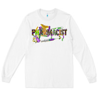 White mardi gras pharmacist Long Sleeve Tee - CowGirlArtShop