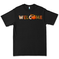 Black welcome pumpkin Premium Tee - BundleAndBundleShop
