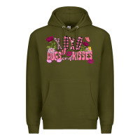 Army Green Xoxo Hugs And Kisses Valentine's Day Premium Hoodie - FaDigitalArtStudio