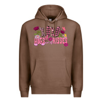 Chestnut Xoxo Hugs And Kisses Valentine's Day Premium Hoodie - FaDigitalArtStudio