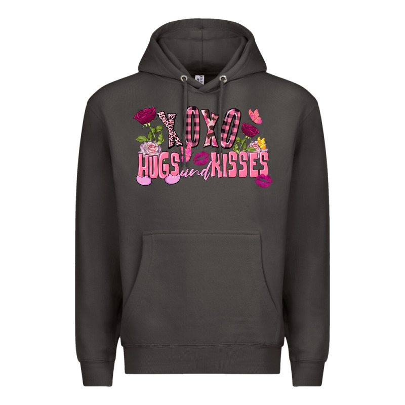 Xoxo Hugs And Kisses Valentine's Day Premium Hoodie by FaDigitalArtStudio | Teevron