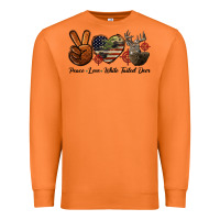Carrot Peace Love White Tailed Deer Premium Sweatshirt - LillyAllenDesigns