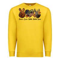 Lemon Peace Love White Tailed Deer Premium Sweatshirt - LillyAllenDesigns