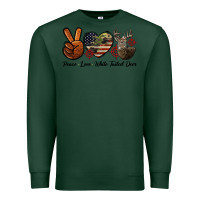 Sports Green Peace Love White Tailed Deer Premium Sweatshirt - LillyAllenDesigns