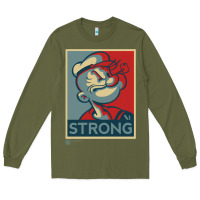 Army Green 1 popeye strong brand a transparent Long Sleeve Tee - tuanDangUi