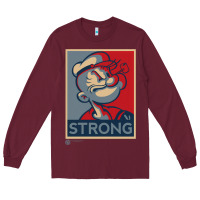 Burgundy 1 popeye strong brand a transparent Long Sleeve Tee - tuanDangUi