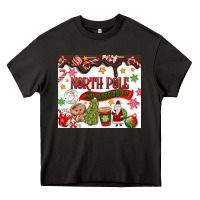 Asphalt North Pole Hot Chocolate christmas Heavy Core Tee - MaliasSmallBusiness