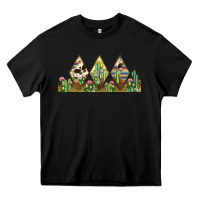 Black cactus cowhide serape Heavy Core Tee - JahusDesignShop