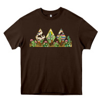 Chocolate Brown cactus cowhide serape Heavy Core Tee - JahusDesignShop