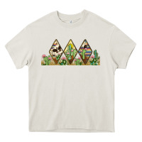 Cream cactus cowhide serape Heavy Core Tee - JahusDesignShop