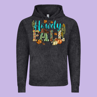 Western Howdy Fall Vintage Hoodie Designed By Nancycooperartshop