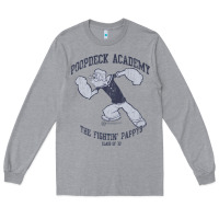 Heather Grey popeye poopdeck academy brand a transparent Long Sleeve Tee - tuanDangUi