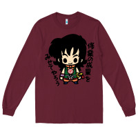 Burgundy ヤムチャ yamcha Long Sleeve Tee - tuanDangUi