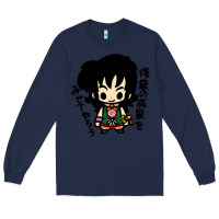 Navy ヤムチャ yamcha Long Sleeve Tee - tuanDangUi