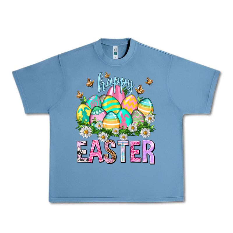 Happy Easter With Eggs Urban Heavy Tee by NancyCooperArtShop | Teevron