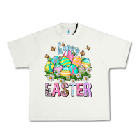Pistachio Happy Easter with eggs Urban Heavy Tee - NancyCooperArtShop