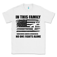 White No One Fights Alone Pancreatic Cancer Awareness Classic Tee - Bettercallsaul
