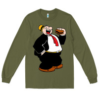 Army Green wimpi character popeye Long Sleeve Tee - tuanDangUi