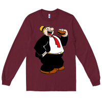 Burgundy wimpi character popeye Long Sleeve Tee - tuanDangUi