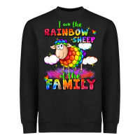 Black I am the rainbow sheep of the family Heavyweight Sweatshirt - FaDigitalArtStudio