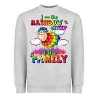 Heather Grey I am the rainbow sheep of the family Heavyweight Sweatshirt - FaDigitalArtStudio