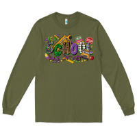 Army Green school bus driver mardi gras Long Sleeve Tee - CowGirlArtShop