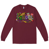 Burgundy school bus driver mardi gras Long Sleeve Tee - CowGirlArtShop