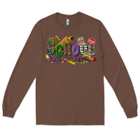 Chestnut school bus driver mardi gras Long Sleeve Tee - CowGirlArtShop