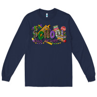 Navy school bus driver mardi gras Long Sleeve Tee - CowGirlArtShop