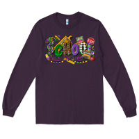Plum school bus driver mardi gras Long Sleeve Tee - CowGirlArtShop