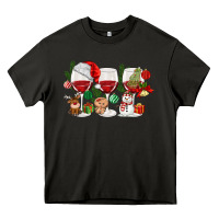 Asphalt Christmas Wine Glasses Heavy Core Tee - MaliasSmallBusiness