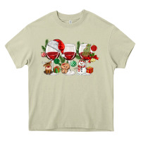 Mossy Christmas Wine Glasses Heavy Core Tee - MaliasSmallBusiness