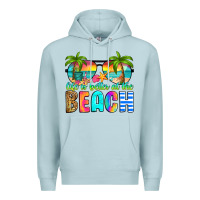 Blue Mist life is better at the beach Premium Hoodie - RanaPortraitStore