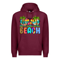 Burgundy life is better at the beach Premium Hoodie - RanaPortraitStore