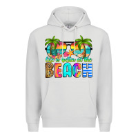 Dove Grey life is better at the beach Premium Hoodie - RanaPortraitStore