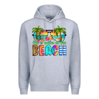 Heather Grey life is better at the beach Premium Hoodie - RanaPortraitStore
