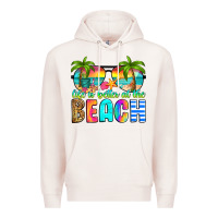 Pale Pink life is better at the beach Premium Hoodie - RanaPortraitStore
