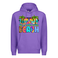 Purple life is better at the beach Premium Hoodie - RanaPortraitStore