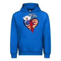 Cobalt patriotic nurse love Urban Hoodie - BarkalooDesign
